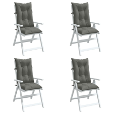 vidaXL 4 db sötétszürke szövet magas háttámlájú székpárna 120x50x7 cm kerti bútor