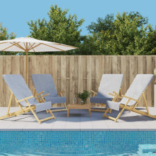 vidaXL 4 db szürke 400 GSM szövet strandtörölköző 60 x 135 cm lakástextília