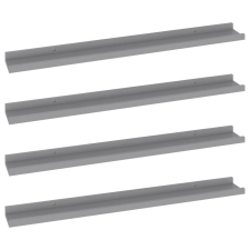 vidaXL 4 db szürke fali polc 80 x 9 x 3 cm (326676) bútor