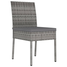 vidaXL 4 db szürke kerti polyrattan étkezőszék (317169) kerti bútor