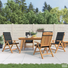 vidaXL 4 db tömör tíkfa dönthető kerti szék párnával kerti bútor