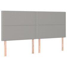 vidaXL 4 db világosszürke szövet fejtámla 100x5x78/88 cm (3116214) ágy és ágykellék