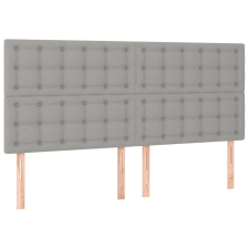 vidaXL 4 db világosszürke szövet fejtámla 100x5x78/88 cm (3116788) ágy és ágykellék