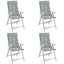 vidaXL 4 db világosszürke szövet magas háttámlájú székpárna 120x50x4cm kerti bútor