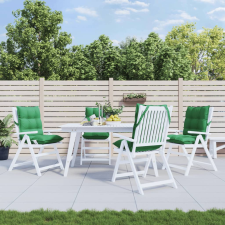 vidaXL 4 db zöld oxford szövet alacsony háttámlájú székpárna lakástextília