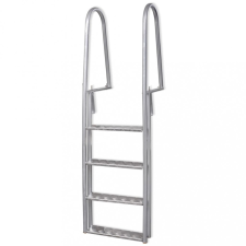 vidaXL 4-lépcsős alumínium dokk-/medencelétra 167 cm medence kiegészítő