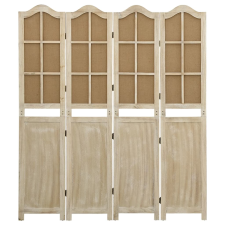 vidaXL 4 paneles barna szövet paraván 140 x 165 cm (338591) bútor