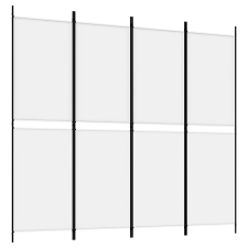 vidaXL 4 paneles fehér szövet térelválasztó 200x180 cm (350214) bútor