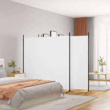 vidaXL 4 paneles fehér szövet térelválasztó 698x180 cm bútor