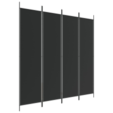 vidaXL 4 paneles fekete szövet térelválasztó 200 x 200 cm (350185) bútor