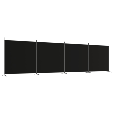 vidaXL 4 paneles fekete szövet térelválasztó 698x180 cm (350285) bútor