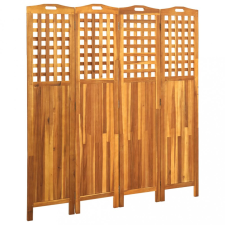 vidaXL 4 paneles tömör akácfa szobaelválasztó 161 x 2 x 170 cm bútor