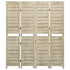 vidaXL 4 paneles tömör császárfa paraván 140 x 165 cm (338579) bútor