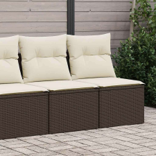 vidaXL 4 részes barna polyrattan akácfa kerti ülőgarnitúra párnákkal kerti bútor