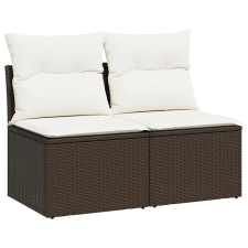 vidaXL 4 részes barna polyrattan akácfa kerti ülőgarnitúra párnákkal (3325239) kerti bútor