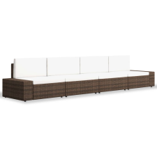 vidaXL 4 részes barna polyrattan kerti ülőgarnitúra (3054593) kerti bútor