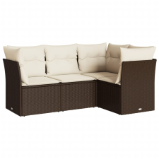 vidaXL 4 részes barna polyrattan kerti ülőgarnitúra párnákkal (3217583) kerti bútor