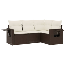 vidaXL 4 részes barna polyrattan kerti ülőgarnitúra párnákkal (3220112) kerti bútor