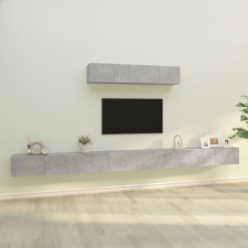 vidaXL 4 részes betonszürke szerelt fa TV-szekrényszett bútor