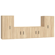 vidaXL 4 részes sonoma tölgy színű szerelt fa TV-szekrényszett (3188553) bútor