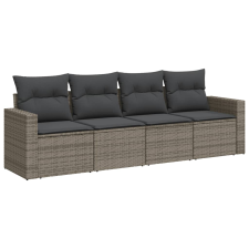 vidaXL 4 részes szürke polyrattan kerti ülőgarnitúra párnákkal (3251017) kerti bútor