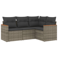 vidaXL 4 részes szürke polyrattan kerti ülőgarnitúra párnákkal (3258336) kerti bútor