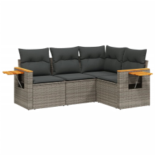 vidaXL 4 részes szürke polyrattan kerti ülőgarnitúra párnákkal (3259176) kerti bútor