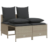 vidaXL 4 részes világosszürke polyrattan kerti ülőgarnitúra párnákkal