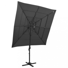 vidaXL 4 szintes antracitszürke napernyő alumíniumrúddal 250 x 250 cm kerti bútor
