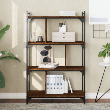 vidaXL 4 szintes barna tölgyszínű fa könyvespolc 76 x 32 x 123 cm bútor