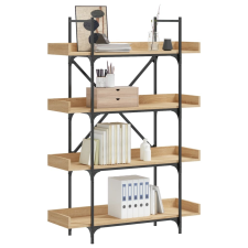 vidaXL 4-szintes sonoma-tölgy szerelt fa könyvespolc 100x33x145,5 cm bútor