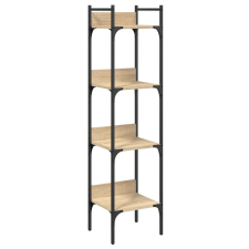 vidaXL 4 szintes sonoma tölgy szerelt fa könyvespolc 35x30x138,5 cm (838849) bútor