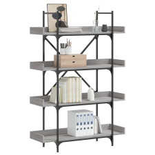 vidaXL 4-szintes szürke sonoma szerelt fa könyvespolc 100x33x145,5 cm bútor