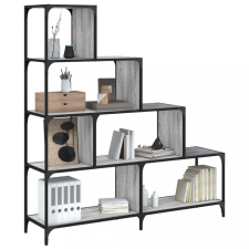 vidaXL 4 szintes szürke sonoma szerelt fa könyvespolc 139x33,5x149 cm bútor