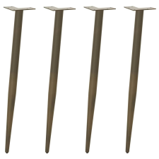 vidaXL 4db dohányzóasztal lábak kúpos alakú 72-73 cm acélból bútor