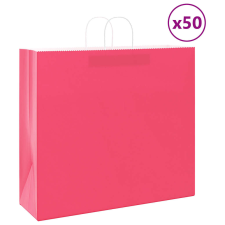 vidaXL 50 db rózsaszín kraft papírzacskók fogantyúkkal 54x15x49 cm ajándéktasak