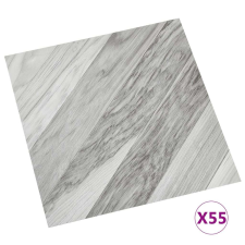 vidaXL 55 db szürke csíkos öntapadó pvc padlólap 5,11 m² járólap