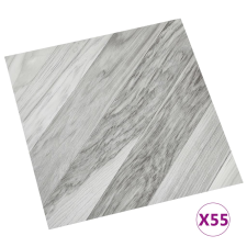 vidaXL 55 db szürke csíkos öntapadó PVC padlólap 5,11 m² (324678) járólap