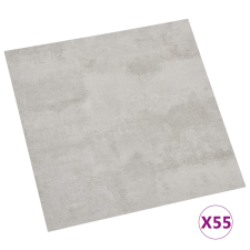 vidaXL 55 db világosszürke öntapadó PVC padlólap 5,11 m² (324651) építőanyag