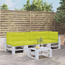 vidaXL 5 db élénkzöld szövet raklappárna kerti bútor