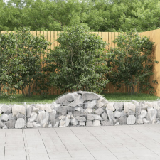vidaXL 5 db íves horganyzott vas gabion kosár 200x30x40/60 cm kerti tárolás