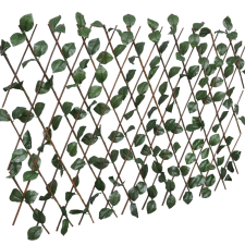 vidaXL 5 db rácsos fűzfa kerítés műlevéllel 180 x 60 cm (147752) kerti bútor