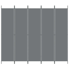 vidaXL 5 paneles antracitszürke szövet térelválasztó 250 x 220 cm bútor