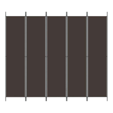 vidaXL 5 paneles barna szövet paraván 250 x 220 cm bútor