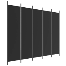 vidaXL 5 paneles fekete szövet térelválasztó 250x200 cm (350189) bútor