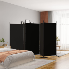 vidaXL 5 paneles fekete szövet térelválasztó 433x180 cm bútor