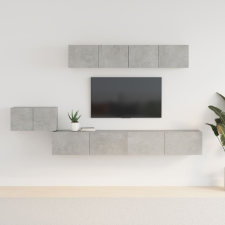 vidaXL 5-részes betonszürke szerelt fa TV-szekrényszett bútor