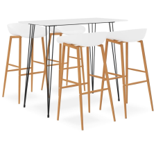 vidaXL 5 részes fehér bárszett bútor