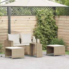 vidaXL 5 részes polyrattan kerti kanapé garnitúra párnákkal stackable kerti bútor