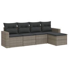 vidaXL 5 részes szürke polyrattan kerti ülőgarnitúra párnákkal (3218880) kerti bútor